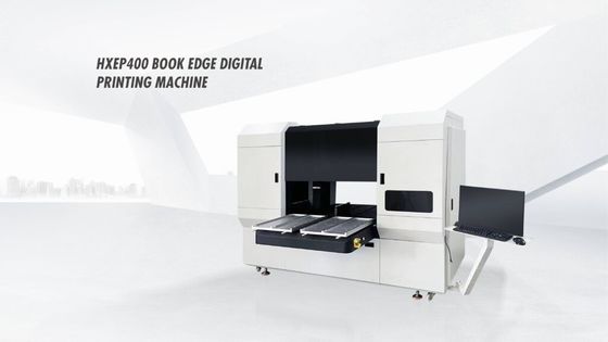 HXEP400 Książkowy Digital Printing Machine z podwójnymi głowicami drukującymi Epson i3200 zapewnia bezprzerwane drukowanie krawędzi książek i okładek notebooków